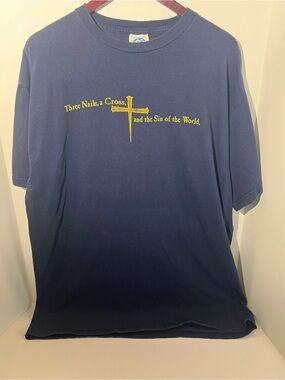 Vintage Three Nails One Cross Jesus Shirt 2xl